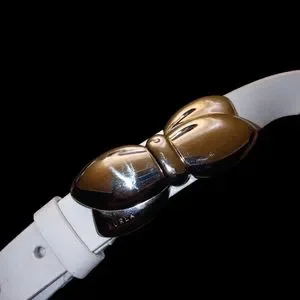 Furla White Leather Bow Buckle Belt size L Furla | Accessories | Furla White Leather Bow Buckle Belt  main image 4